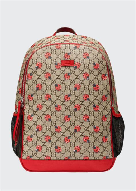 GUCCI GG Supreme Monogram Ladybug Backpack Diaper Bag 